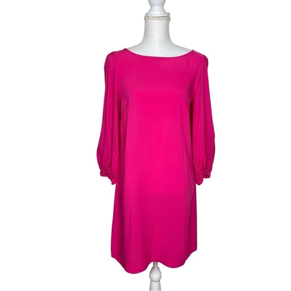 Hutch by Anthropologie Pink Rayon Long Sleeve Mini Dress Medium - Picture 1 of 11